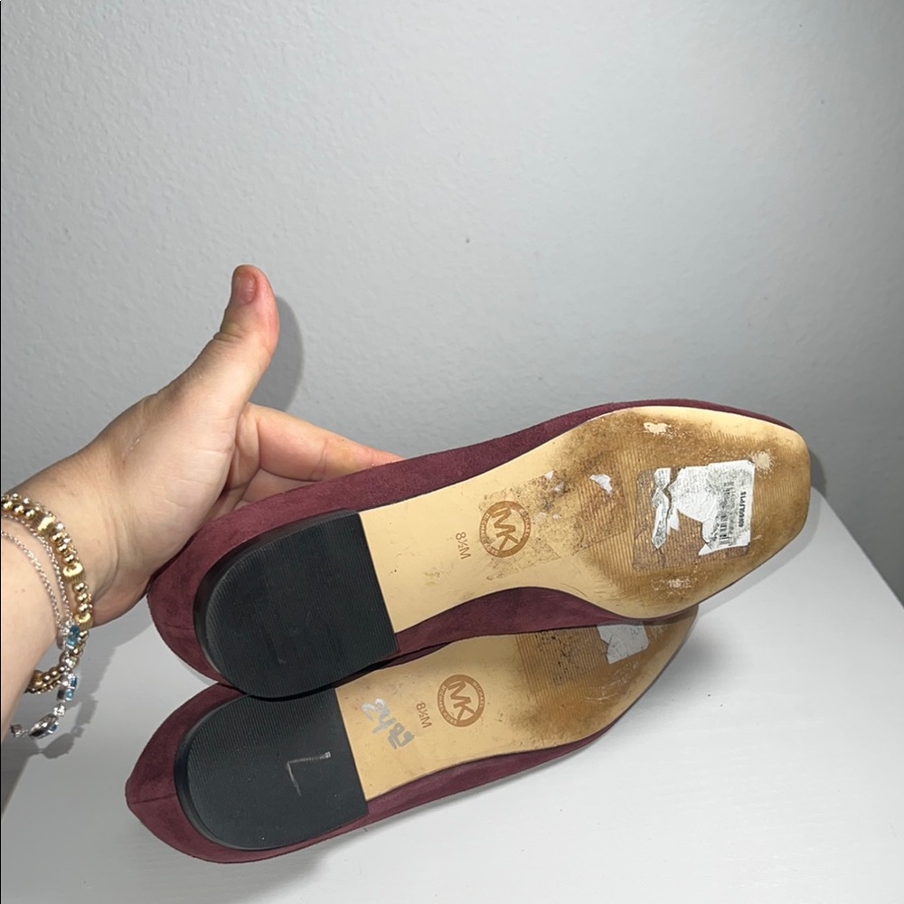 Michael Kors Gloria Plum Suede Ballet Flat - Picture 5 of 10